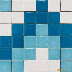 undefined-Blue Swimming Pool Mosaic Floor and Wall Tile Code33244 (300x300mm, Glossy)