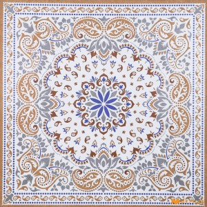 undefined-Vitrified Cream Moroccan Floor and Wall Tile Code33672 (600x600mm, Matt)
