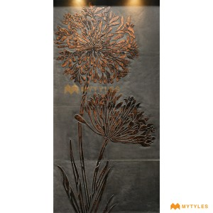undefined-Natural Stone Flower Wall Mural Code34172 (4x8ft, 2x2ft 8Pcs)