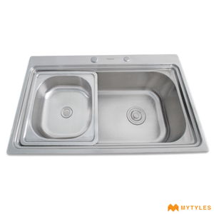 undefined-Futura Designer Kitchen Sink - FS201 Code14062 (30.5x19.5x8.5 Inch, Double Bowl)