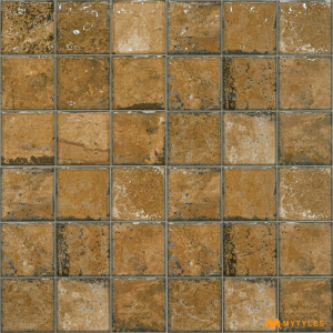 undefined-Ceramic Brown Mosaic Wall Tile Code27316 (300x300mm, Glossy)