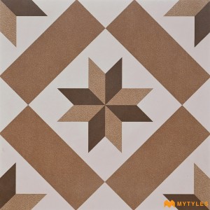 undefined-Vitrified Brown Digital Parking Floor and Wall Tile Code32375 (400x400mm, Matt)