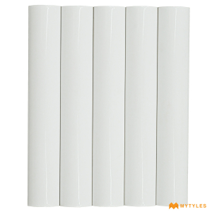 undefined-Imported White Fluted Wall Tile Code25237 (48x300mm, Glossy)