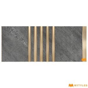 undefined-Grey Louver Wall Panels Code34873 (1Feetx8Feet, Matt)