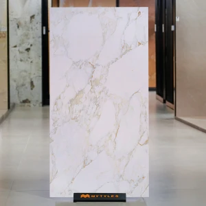 undefined-Vitrified White Slab Floor and Wall Tile Code37583 (800x1600mm, Matt)