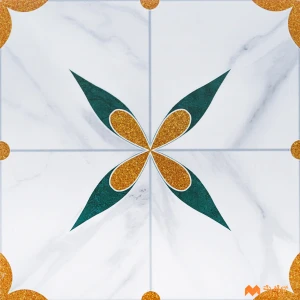 undefined-Ceramic White Moroccan Floor and Wall Tile Code36063 (300x300mm, Carving Matt)