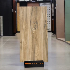 undefined-Vitrified Brown Wooden Floor and Wall Tile Code36990 (600x1200mm, Matt)
