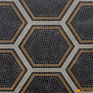 undefined-Vitrified Black Moroccan Floor and Wall Tile Code33439 (600x600mm, Matt)