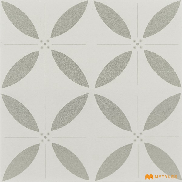 Moroccan Tiles-Vitrified Half White Moroccan Floor and Wall Tile Code30236 (300x300mm, Matt)