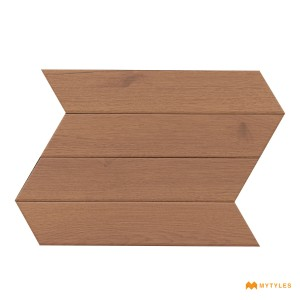 undefined-Vitrified Brown Wooden Floor and Wall Tile Code32821 (80x450mm, Matt)