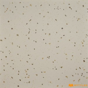undefined-Vitrified Ivory Terrazzo Floor and Wall Tile Code10830 (600x600mm, Matt)