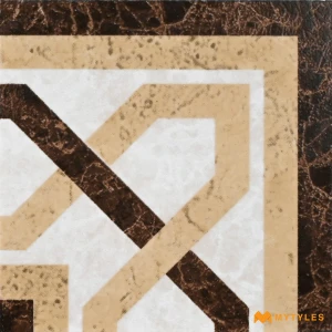 undefined-Brown Interlocking Ribbon Matt Corner Tile Code39836 100x100mm 40Pc