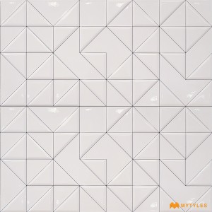 White Geometric Tile Code24947