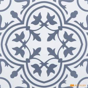 undefined-Ceramic Blue Moroccan Floor and Wall Tile Code28060 (300x300mm, Matt)