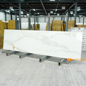 undefined-Vitrified White Slab Floor and Wall Tile Code28941 (790x3000x15mm, Glossy)