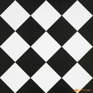 undefined-Ceramic Black and White Moroccan Tile Code31320 (300x300mm, Matt)
