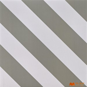 undefined-White and Green Digital Parking Floor and Wall Tile Code36621 (400x400mm, Matt)
