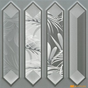 undefined-Ceramic Gray Picket Wall Tile Code26737 (300x300mm, Matt)