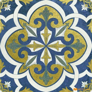 undefined-Ceramic Blue Moroccan Floor and Wall Tile Code28413 (300x300mm, Matt)
