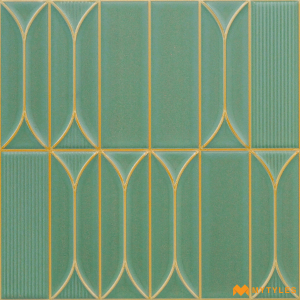 undefined-Ceramic Green Subway Wall Tile Code26698 (300x300mm, Matt)