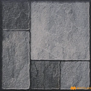 undefined-Asymmetric Grey Stone Vitrified Parking Tile Code39153 400x400mm 5Pc Pack