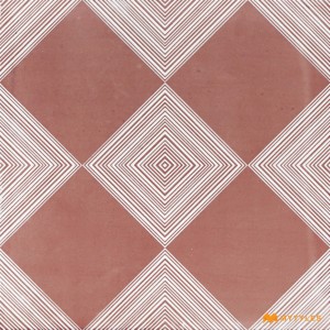 undefined-Vitrified Pink Moroccan Floor and Wall Tile Code31833 (300x300mm, Matt)