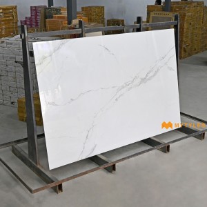 undefined-Vitrified White Slab Floor and Wall Tile Code29614 (1200x1800mm, Glossy)