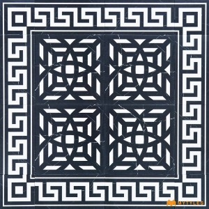 White and Black Carpet Design Tile Code30700