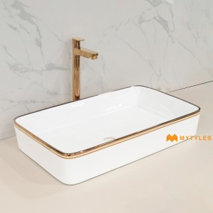 undefined-Ceramic White Designer Wash Basin Code33580 (350x450mm, Glossy)
