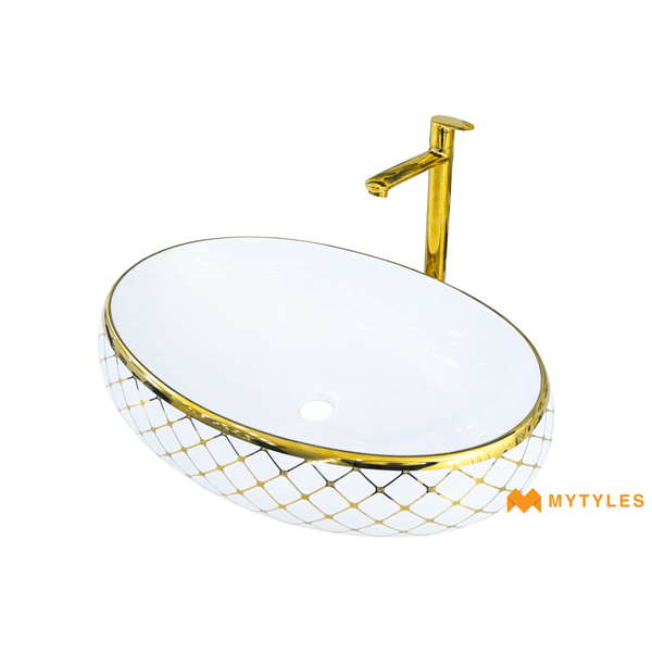 Ceramic Table Top Basin-Ceramic Designer Wash Basin Code14241 (360x560x130mm, Glossy)-8048 AR-11