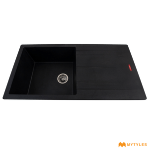 undefined-Futura Kitchen Sink - Quartz Series FS 4020 NQ Black Code14143 (40x20 Inch, Single Bowl)