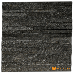 undefined-Natural Stone Wall Cladding Code16442 (150x600mm, Stone) -  Galaxy Black