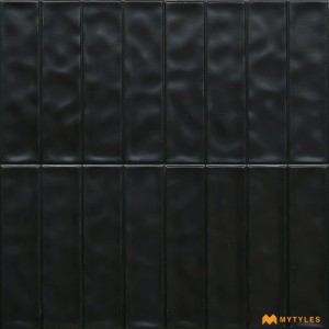 undefined-Ceramic Black Subway Wall Tile Code28887 (300x300mm, Matt)