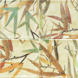 undefined-Ceramic Ivory Tropical Wall Tile Code31488 (300x300mm, Carving Matt)