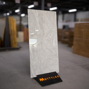 undefined-Vitrified Gray Floor and Wall Tile Code28639 (600x1200mm, Glossy)