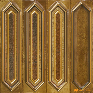 undefined-Ceramic Brown Picket Wall Tile Code26712 (300x300mm, Glossy)