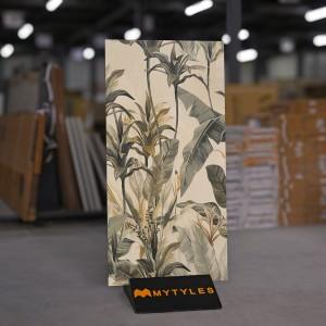 undefined-Vitrified Cream Tropical Floor and Wall Tile Code33561A/B (600x1200mm, Matt)