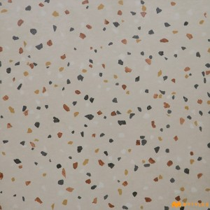 undefined-Vitrified Cream Terrazzo Floor and Wall Tile Code33426 (600x600mm, Matt)