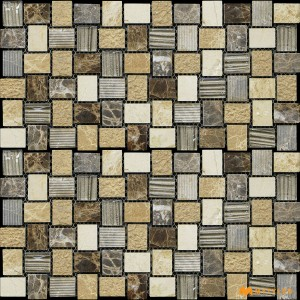 undefined-Imported Gray Mosaic Wall Tile Code32745 (300x300mm, Glossy)