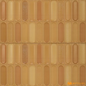 undefined-Ceramic Orange Textured Wall Tile Code35914 (300x600mm, Matt)