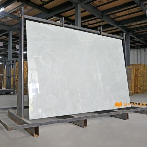 undefined-Vitrified White Slab Floor and Wall Tile Code29628 (1200x1800mm, Glossy)