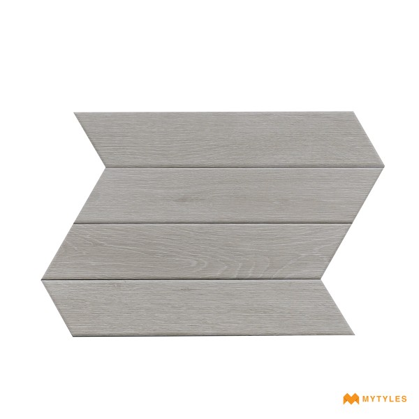 Wooden Tiles-Vitrified Gray Wooden Floor and Wall Tile Code32816 (80x450mm, Matt)
