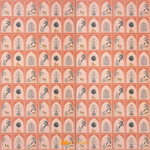undefined-Courtyard Deer & Tree Decor Floor and Wall Tile Code38302 (600x1200mm, Sugar)