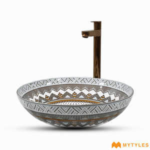 undefined-Ceramic Designer Wash Basin Code18063 (405x405x125mm, Glossy)