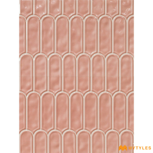 undefined-Ceramic Pink Geometric Wall Tile Code26032D2 (300x450mm, Glossy)