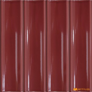 undefined-Red Fluted Wall Tile Code28873 (75x300mm, Glossy)