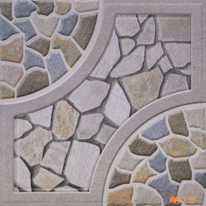 undefined-Vitrified Gray Digital Parking Floor and Wall Tile Code36821 (400x400mm, Matt)