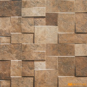 undefined-Vitrified Brown Elevation Wall Tile Code34372 (300x600mm, Matt)