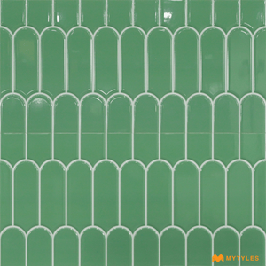 Buy 2 x 1 feet ceramic Geomatric Tile code23812 | mint & gold