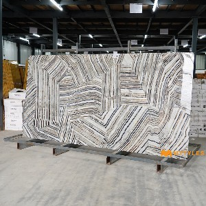 undefined-Vitrified Grey Slab Floor and Wall Tile Code29117 (1200x2400mm, Glossy)